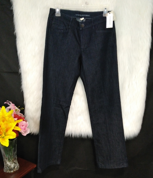 Banana Republic Blue Denim straight Leg Jeans Size 26 - Picture 5 of 15